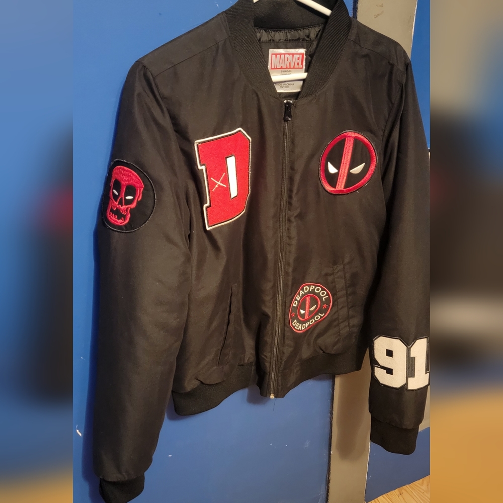 Hot Topic Marvel Deadpool Bomber Jacket - image 1